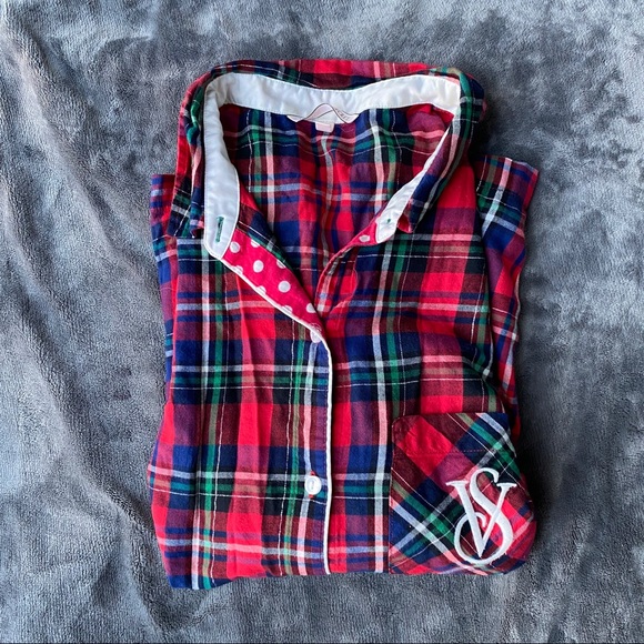 Victoria’s Secret Plaid Cotton Pajama Set-Small - Picture 1 of 6